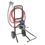 Graco Triton SST Spray Package Cart 100 psi Regulator Suction Air & Fluid Hoses AirPro HVLP Gun .055 in (1.4 mm) Nozzle Metal Applications 233485