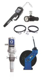 Graco LD Series 3:1 Deluxe Tank Mount Oil Pump with SD™ Series 1/2 in. x 35 ft. Hose Reel Package - Manual Meter Type 24K834