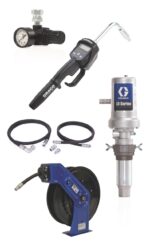 Graco LD Series 3:1 Deluxe Tank Mount Oil Pump with SD™ Series 1/2 in. x 50 ft. Hose Reel Package - Manual Meter Type 24K797