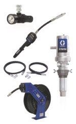 Graco LD Series 3:1 Deluxe Tank Mount Oil Pump with SD™ Series 1/2 in. x 50 ft. Hose Reel Package - Manual Meter Type 24K799