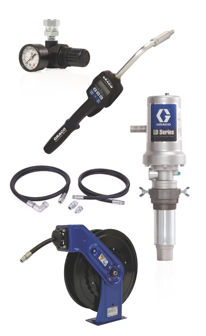 Pompe à Huile Pneumatique Graco 24G588 - Ratio 5:1 - Avec Adaptateur Bung NPT - Neuf