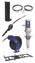 Graco LD Series 5:1 Deluxe Stationary 275 Gallon (1040 Liter) Oil Pump with SD™ Series Hose Reel Package - Manual Meter Type 24K843