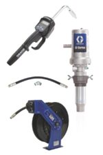 Graco LD Series 5:1 Tank Mount Oil Pump with SD™ Series Hose Reel Packages - Manual Meter Type 24J735