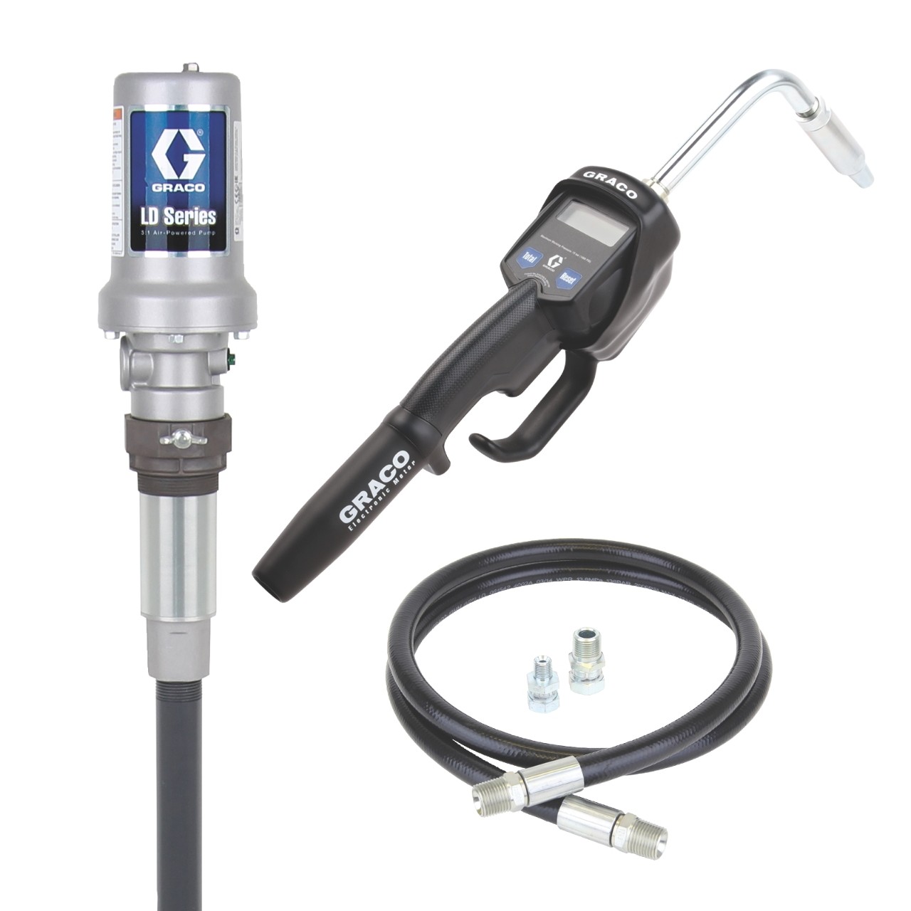 Graco LD Series 5:1 Universal Stationary Oil Pump Package - Manual Meter Type 24H965
